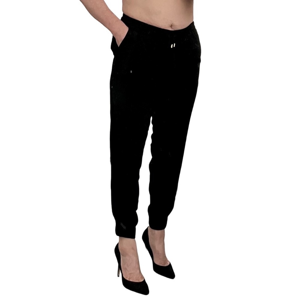 Michael Kors Black Cropped Jogger Pants